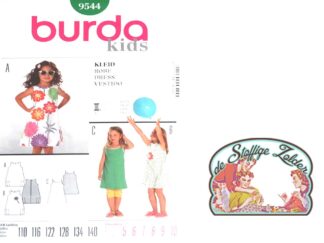 patroon Burda 9544 meisjeskleedje